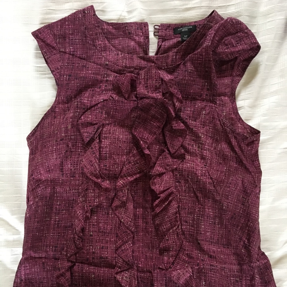 Ann Taylor petite small silk sleeveless blouse
